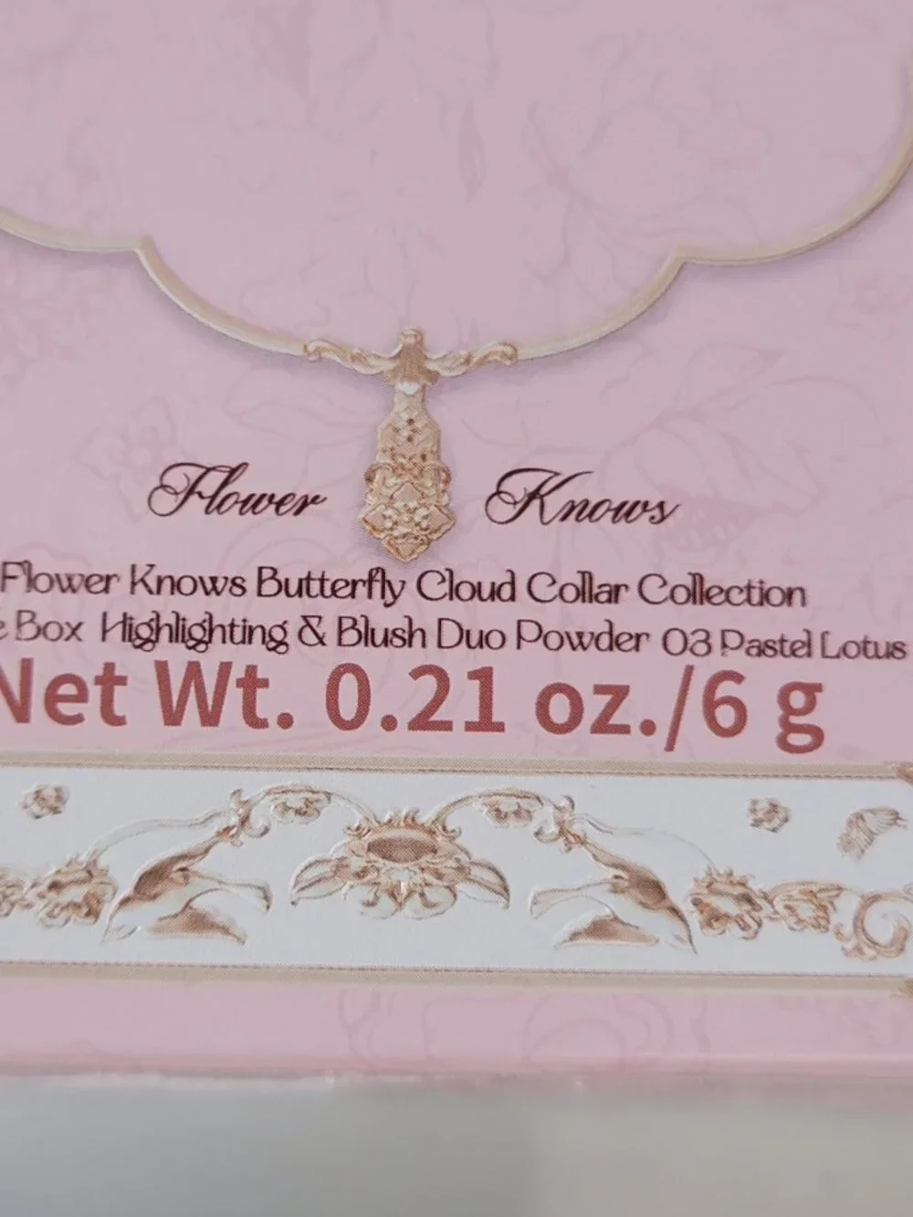 Flower Knows Butterfly Cloud Collar Highlighter Blush Duo 03 Pastel Lotus NIB
